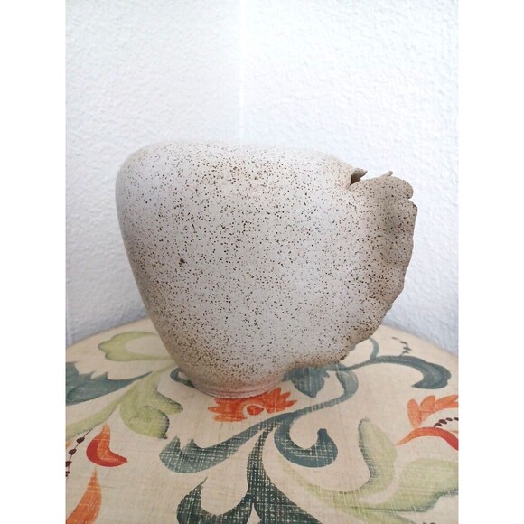 Mid Century Signed Emerging Face Art Pottery Vase by S. Porter Circa early 1970' - Picture 6 of 14